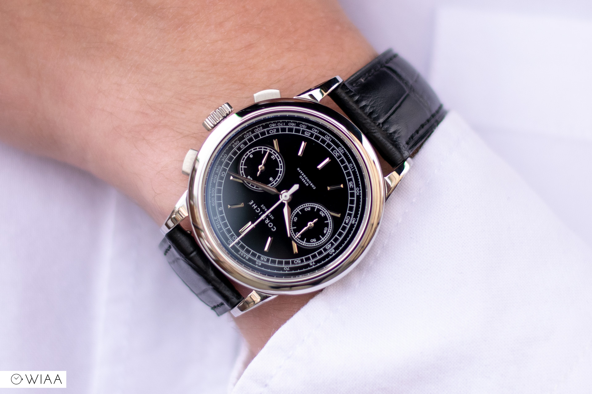 名入れ無料】 CORNICHEヘリテー HeritageChronograph Silver