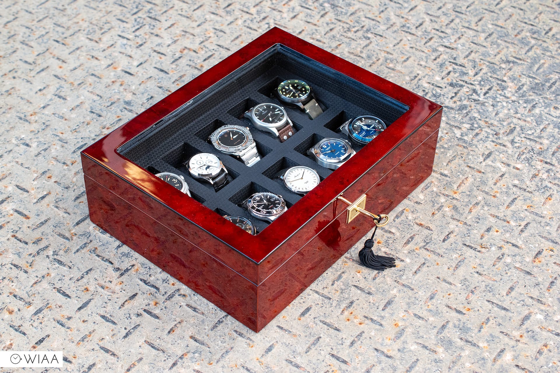 Wolf 1834 Elements 10-Piece Watch Storage Box - Fire