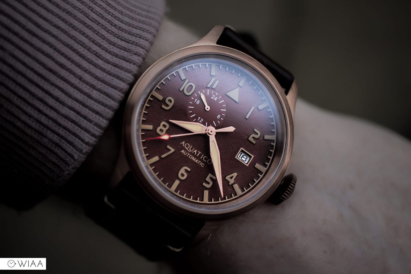 Aquatico Bronze Blue Angels Watch Review 12&60